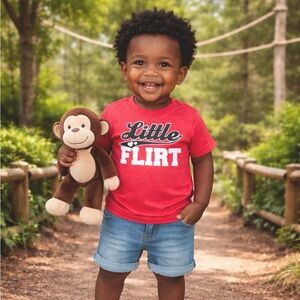 Boys “Little Flirt” Graphic Tshirt